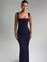 Square Neck Sleeveless Maxi Dress