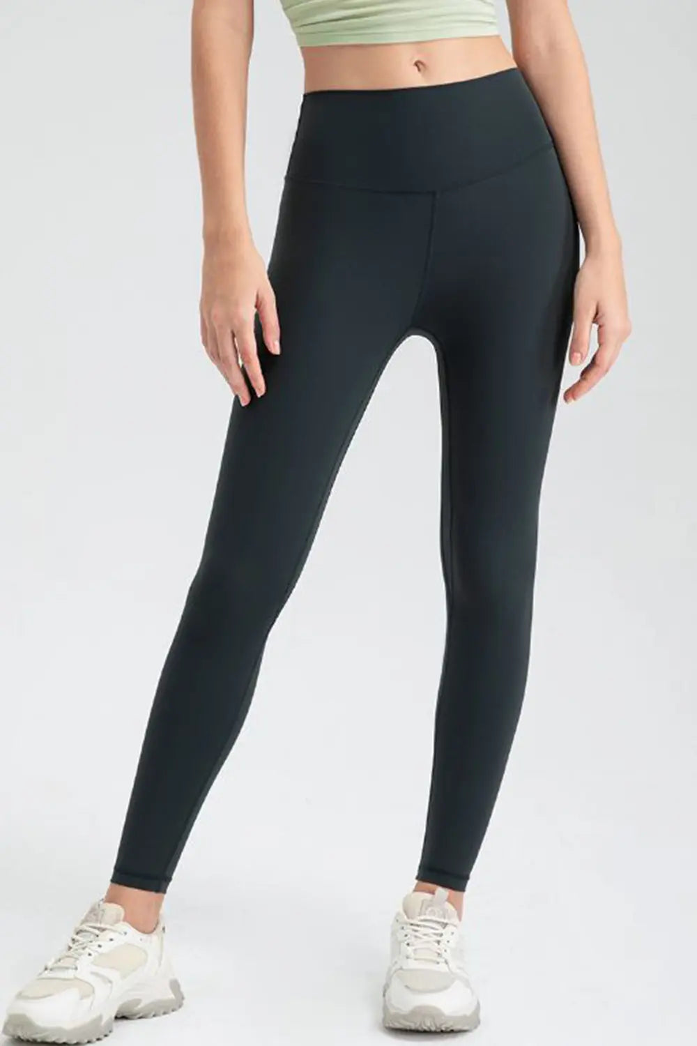 Wide Waistband Slim Fit Active Leggings - Ladyez
