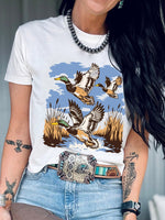 Wild Duck Graphic Round Neck Tee