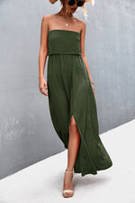 Strapless Split Maxi Dress - Ladyez