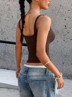 Square Neck Slim Fit Tank Top