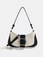 Buckle Accent Shoulder Bag