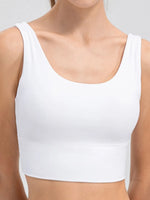 Scoop Neck Wide Strap Active Tank - Ladyez