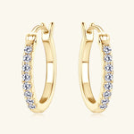 925 Sterling Silver Moissanite Huggie Earrings