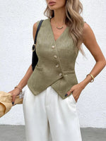 Asymmetrical Button-Down Vest