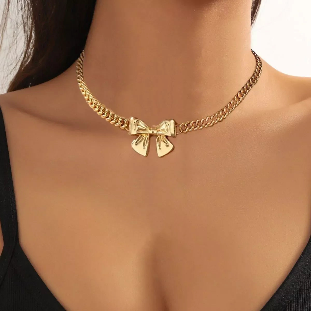 18K Gold-PlatedBowknot Chain Necklace