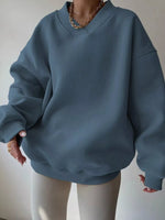 Dropped Shoulder Long Sleeve Oversized Sweatshirt