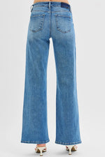 RISEN Full Size Low Rise Wide Leg Jeans Plus Size - Ladyez