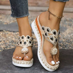 Toe Post Wedge Sandals