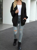 Full Size Chunky Knit Open Front Cardigan Plus Size