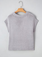 Bow Round Neck Short Sleeve Sweater
