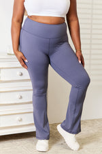 Millennia Basic Bae Wide Waistband Bootcut Sports Pants - Ladyez