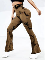Tie-Dye High Waist Active Leggings - Ladyez