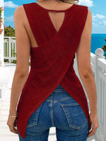 Hollow-Out Knit Tank Top