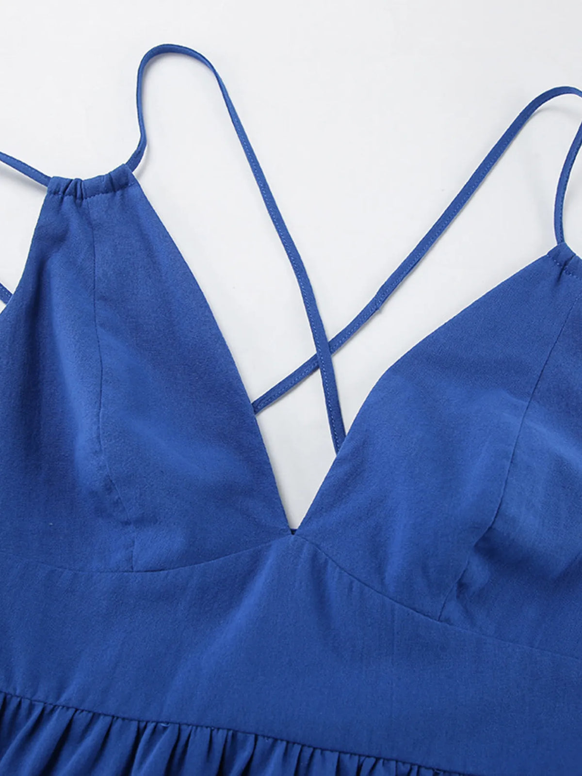 V-Neck Tiered Maxi Cami Dress - Ladyez