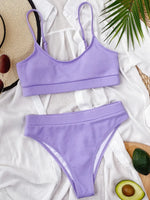 Scoop Neck Spaghetti Strap Two-Piece Swim Set - Ladyez