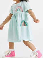 Children's Sequin Rainbow Casual Dress