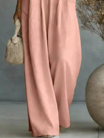 Full Size Half Sleeve Wide-Leg Jumpsuit Plus Size