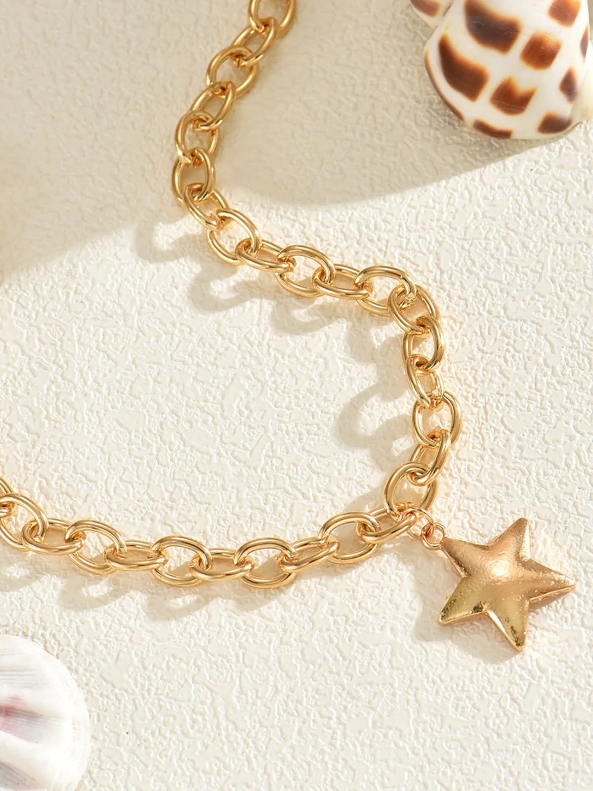 18K Gold-Plated Star Pendant Chain Necklace