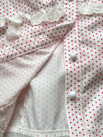 Polka Dot Lace Trim Blouse
