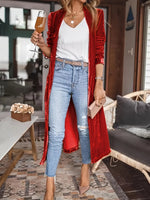 Open Front Long Sleeve Coat