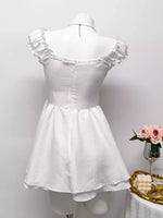 Ruffle Trimmed Layered Mini Dress