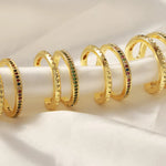 Gold-Plated Czech Diamond Double-Layered Ring