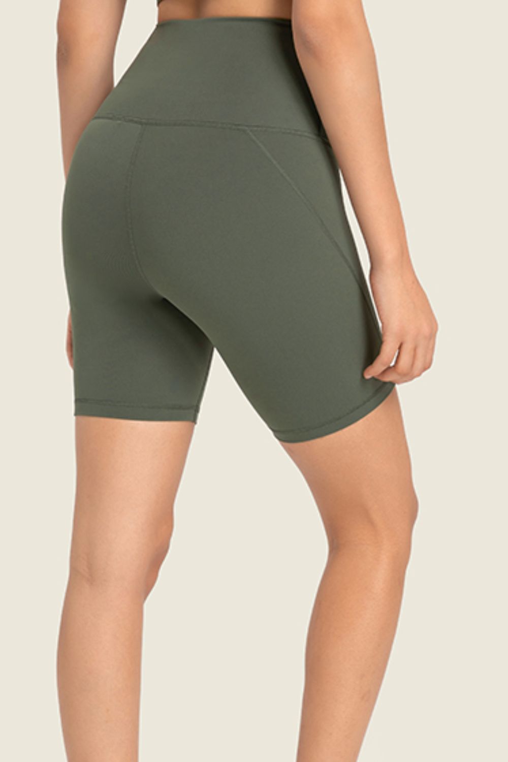 Millennia Seamless High-Rise Wide Waistband Biker Shorts - Ladyez