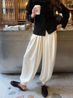 High-Waisted Satin Balloon Pants