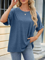 Casual Loose Fit Rolled Sleeve T-Shirt