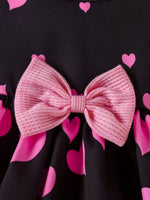 Children's Bow Dress & Ruffle Trim Cardigan Set