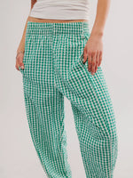 Gingham Relaxed Fit Pants