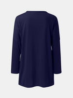 Full Size Round Neck Long Sleeve T-Shirt - Ladyez
