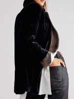 Lapel Collar Button Up Blazer