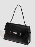 Buckle Leather Shoulder Bag