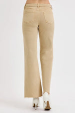 RISEN Full Size Raw Hem Wide Leg Jeans Plus Size - Ladyez