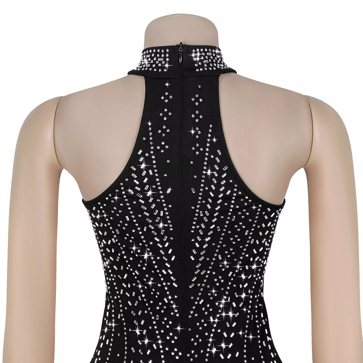 Sparkling Rhinestone Cutout Jumpsuit