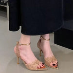 Open Toe Stiletto Sandals