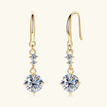 2 Carat Moissanite 925 Sterling Silver Earrings