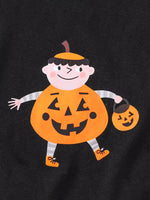 Children's Halloween Hooded Cape and Printed Dress Witch Costume Set