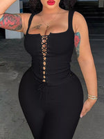 Lace-Up Tank and Capris Set