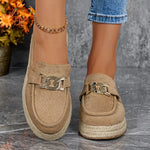 Round Toe Platform Loafers