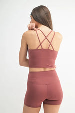 MONO B Venice Cloud Light Crisscross Sports Bra - Ladyez