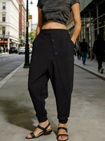 Plus Size Casual Elastic Waist Harem Pants