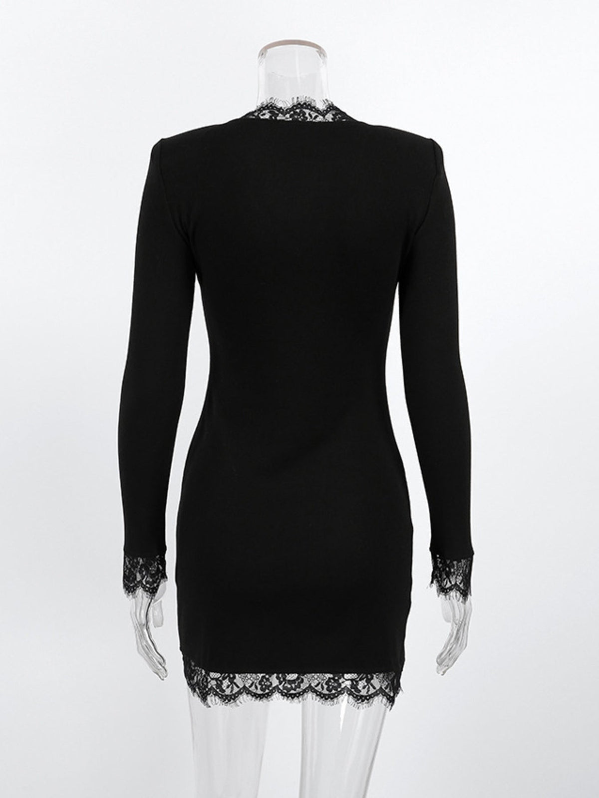 Lace Trim Bodycon Mini Dress
