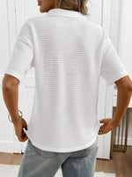 Striped Knit Short Sleeve Top