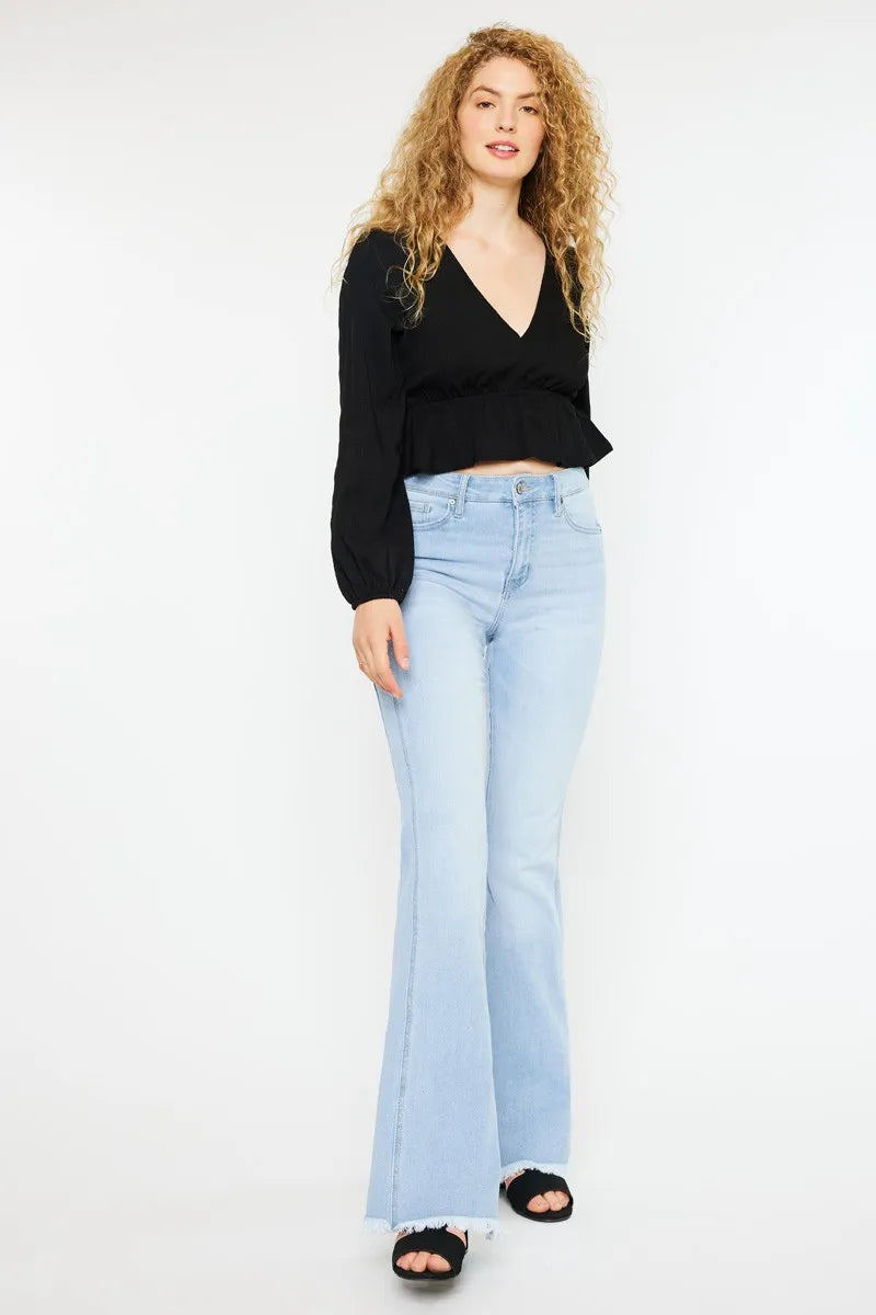 Kancan High Rise Curvy Flare Jeans - Ladyez