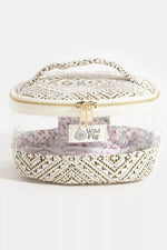 Fame Transparent Clear Top Handle Makeup Case Cosmetic Bag