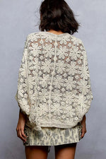 POL Crochet Knit Lightweight Cardigan