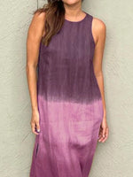 Full Size Sleeveless Gradient Tank Midi Dress Plus Size